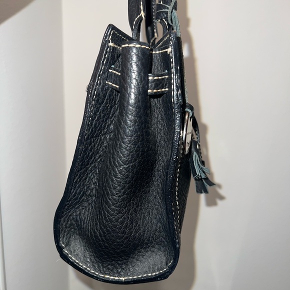 Dooney & Bourke Black Pebbled Leather Satchel - Picture 4 of 8